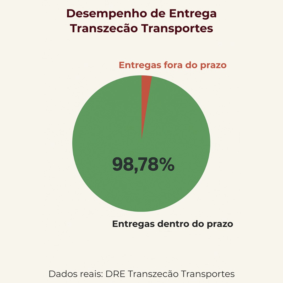 desempenho de entregas de frete transzecao e desempenho de entregas de fretes